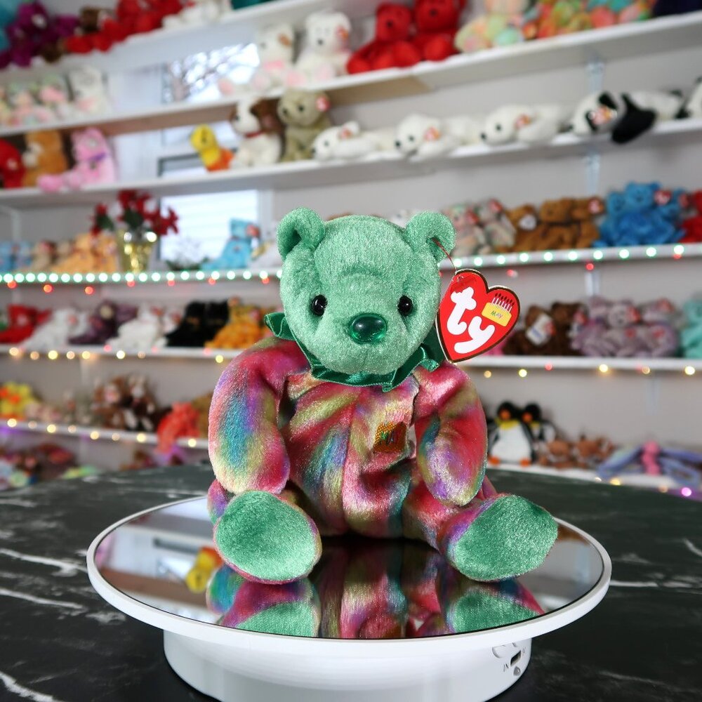 TY Beanie Baby - May Birthday‎ Bear (With Ruffles) | MWMT Mint Tags | Retired - Picture 3 of 16